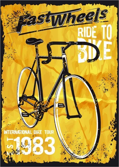 Poster - Mit dem Fahrrad fahren