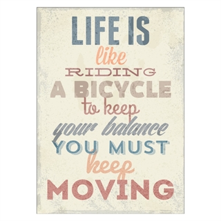 Poster - Das Leben ist wie Fahrradfahren