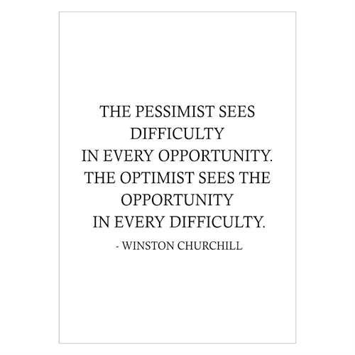 Winston Churchill - Der Pessimist sieht - Poster