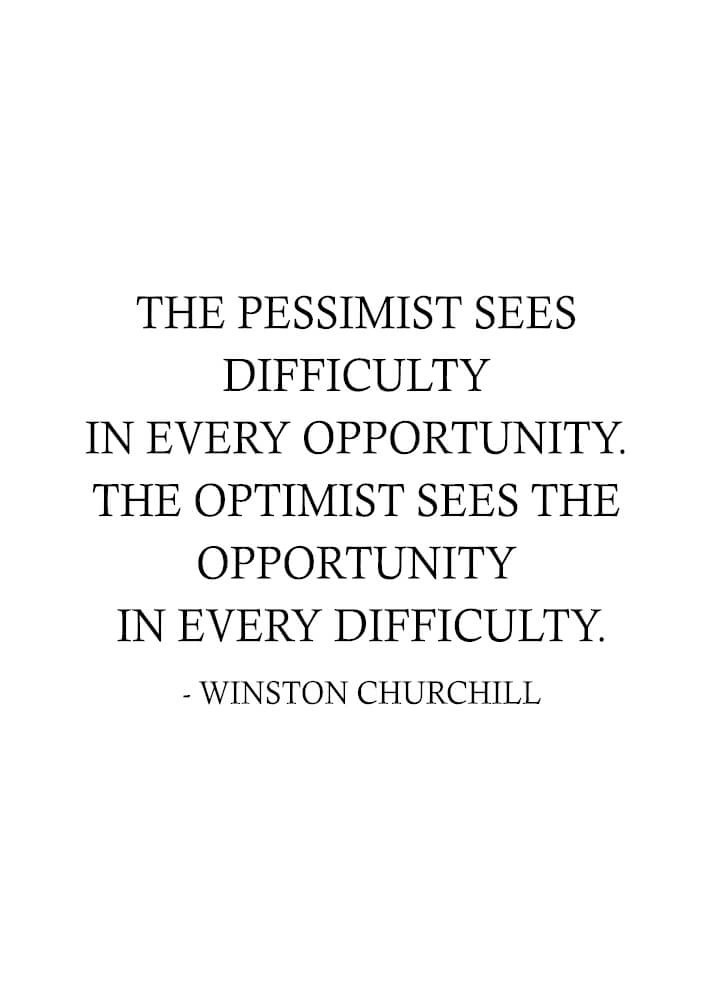 Winston Churchill - Der Pessimist sieht - Poster