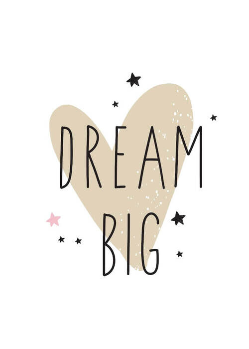 Kinderposter - Dream big heart