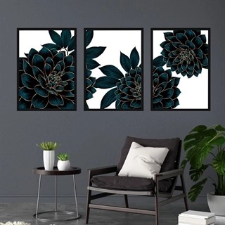 Posterset Blumen Dahlie