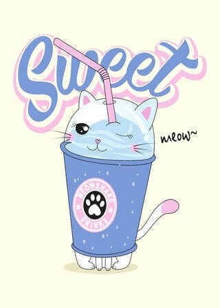 Poster - Süßer Meowshake