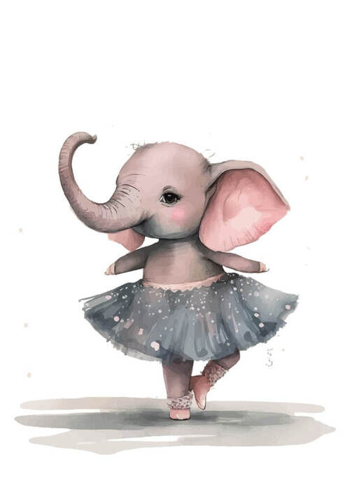 Poster - Ballerina-Elefant