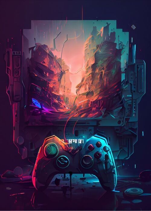 Cyberpunk- Poster - Gamer-Controller