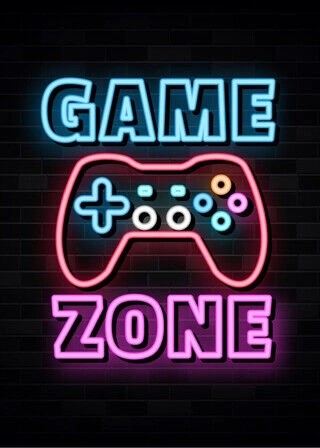 Game Zone Neon Poster