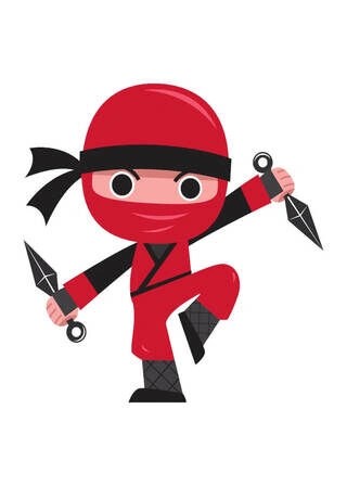 Red Ninja 1 - Kinderplakat