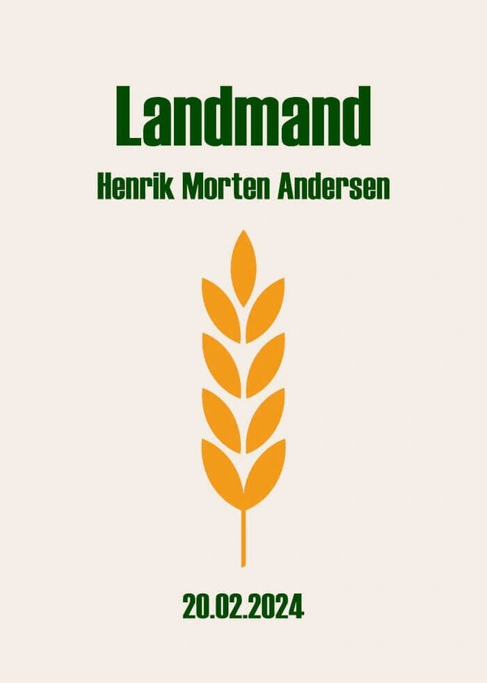 Frisch ausgebildeter Landwirt - Poster