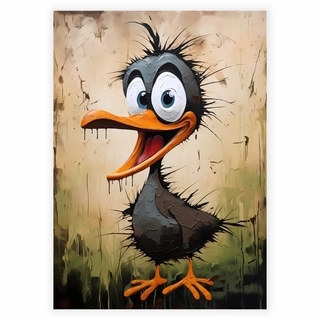 Der verrückte Vogel ist ein lustiges und anderes Poster