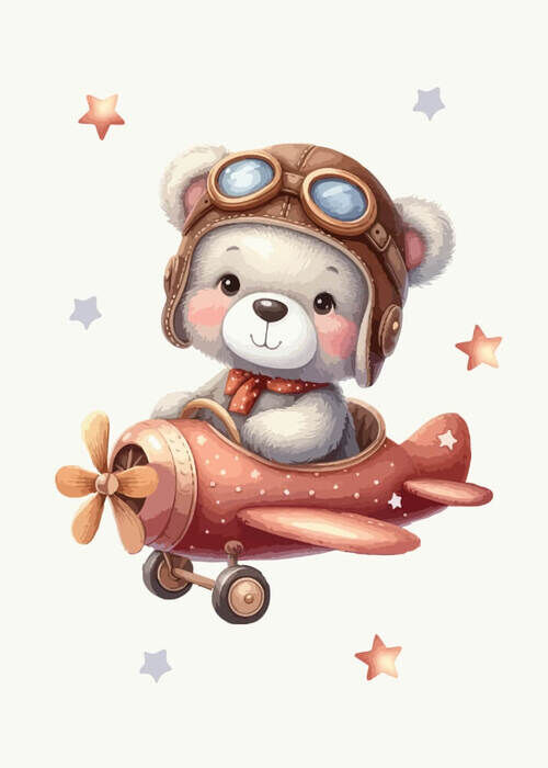 Teddybär-Pilot - Poster