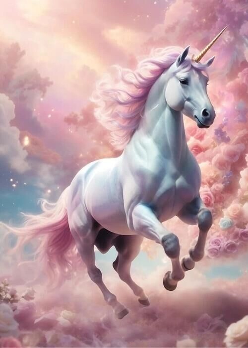 Magischer Himmel mit Einhorn - Poster