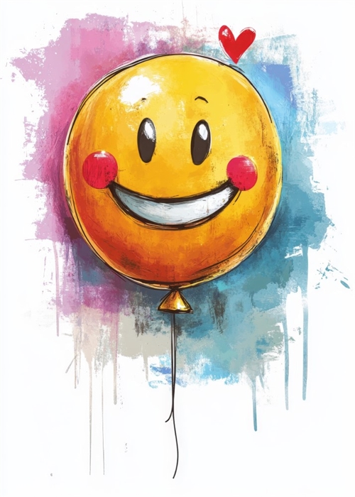 Poster Smiley-Ballon