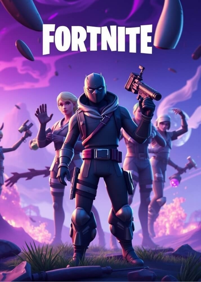 Poster mit Fortnite 5 supercoolem Gaming- Poster