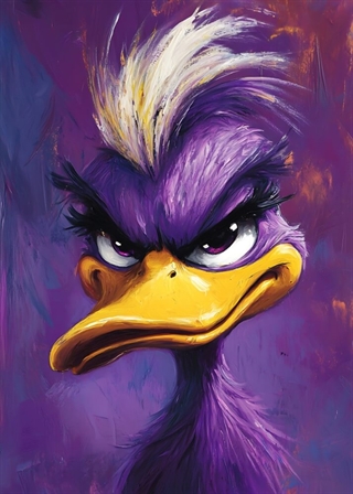 Poster Der lila Vogel