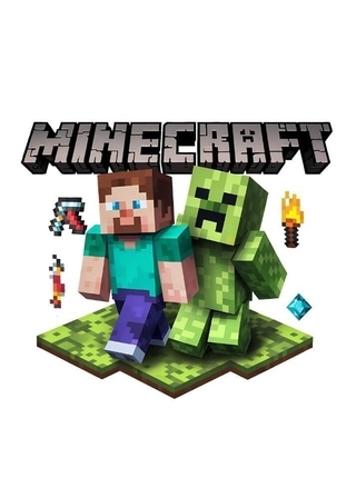 Spiel Minecraft grünes Poster