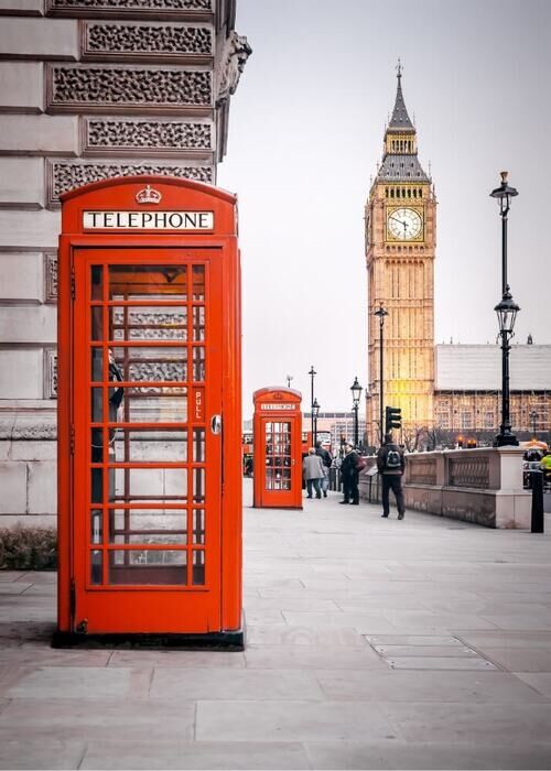 Poster - Londons rote Telefonzellen