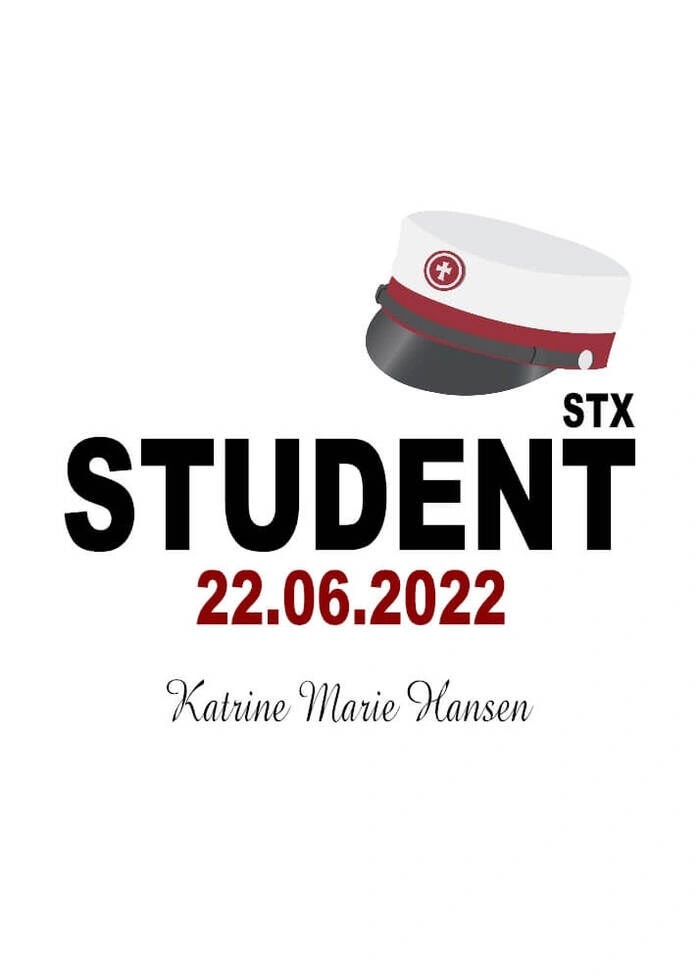 Poster mit Studentenmütze STX