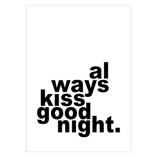 Poster - Immer gute Nacht küssen