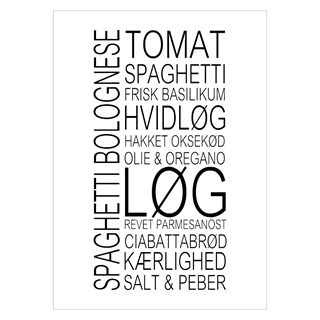 Poster - Spaghetti Bolognese