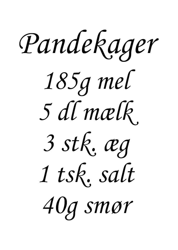 Poster - Mit Pfannkuchenrezept