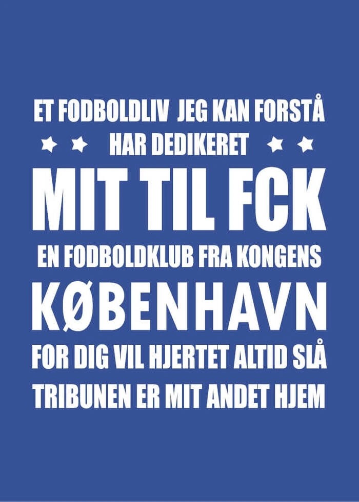 FCK Poster mit Text FCK ist mein Leben