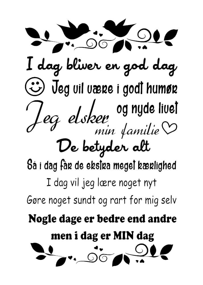 Poster mit Text Heute wird ein guter Tag