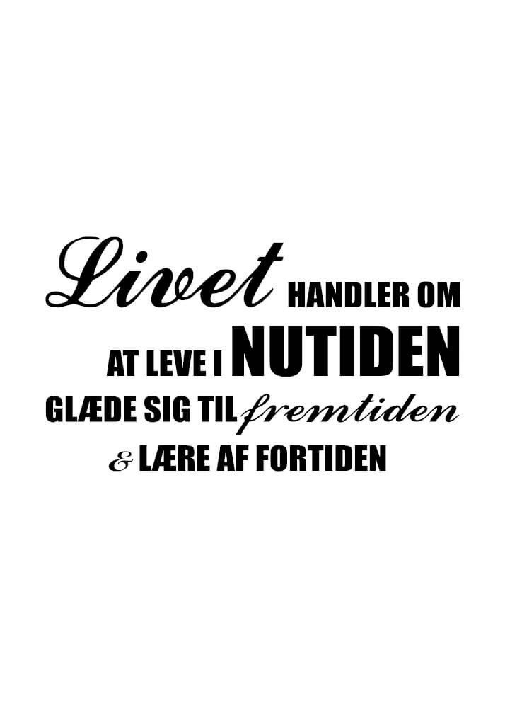 Poster mit dem Text Life is about