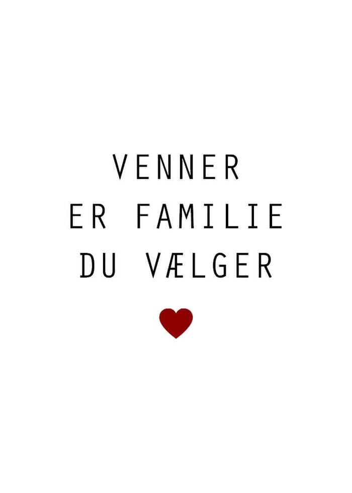 Poster mit Text Freunde sind die Familie, die Sie selbst wählen