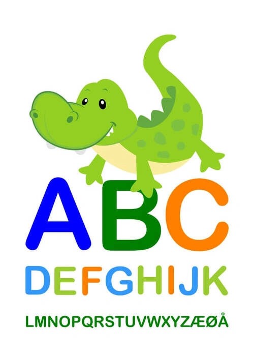 ABC für Jungen - Kinderposter