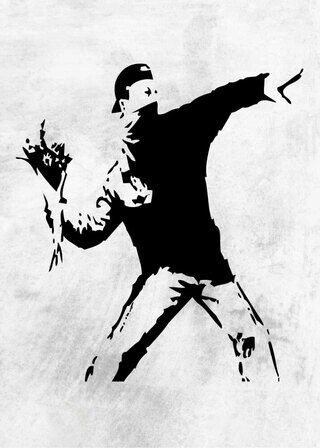 Poster - Blumenaktivistin von banksy