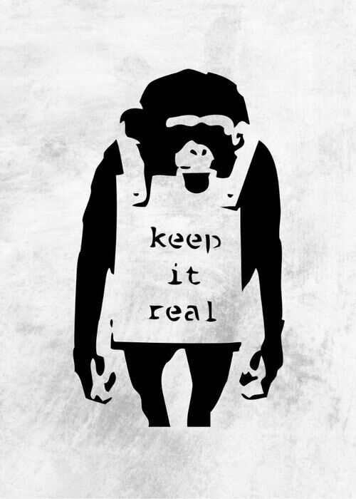 Banksy – Keep it real Monkey Poster