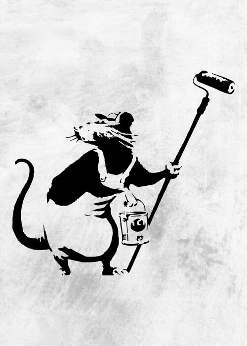 Poster - Gemälde Ratte von Banksy