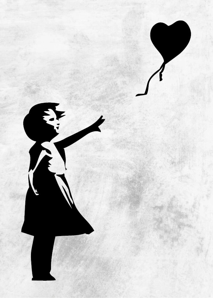 Poster - Mädchen mit Ballon von Banksy