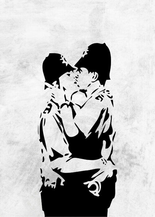 Banksy – Kissing Police Poster