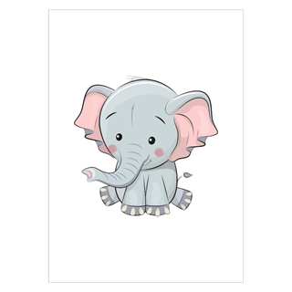 Kinderposter - süßer Elefant
