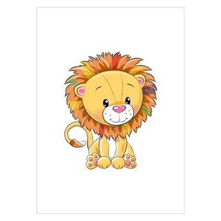 Kinderposter - Süßer Löwe