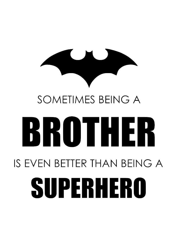 Poster - Bruder sein mit Batman-Logo