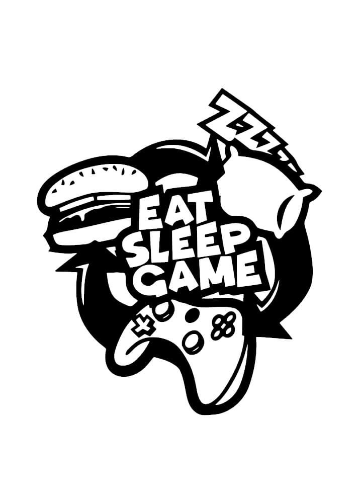 Poster mit dem Text Eat Sleep Game - Controller