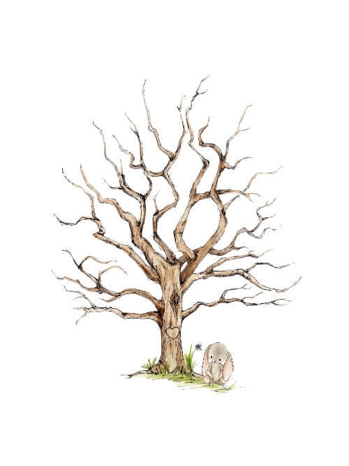 Poster mit Hase zur Taufe