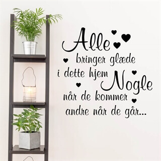 Jeder bringt Freude ins Haus - Wandtattoo