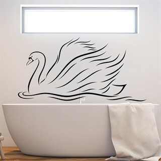 Wandtattoo - Schwan