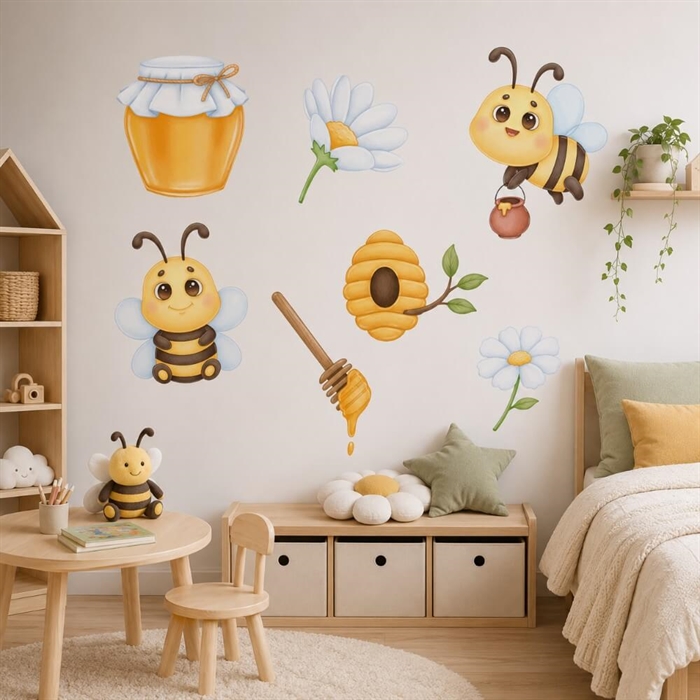 Bienen und Honig – Wandsticker
