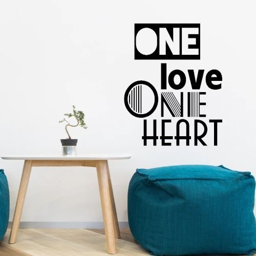 Bob Marley - One Love one heart - Wandtattoo