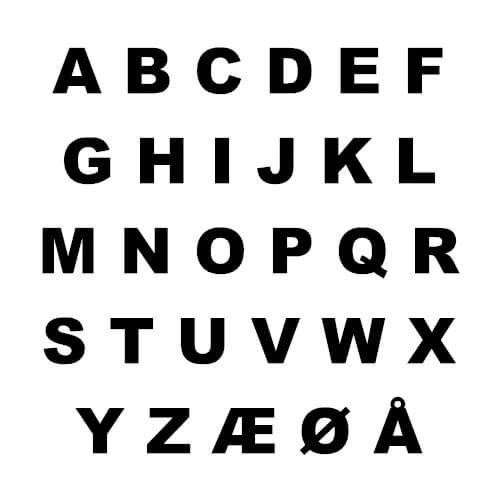 Wandtattoo mit dem Alphabet