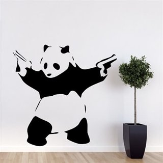 Der bewaffnete Panda - Wandaufkleber