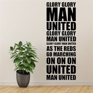 Manchester United. Glory Glory - Wandaufkleber