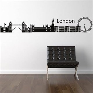Wandsticker mit London in der Skyline