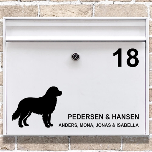 Briefkastenaufkleber, Berner Sennenhund-Silhouette