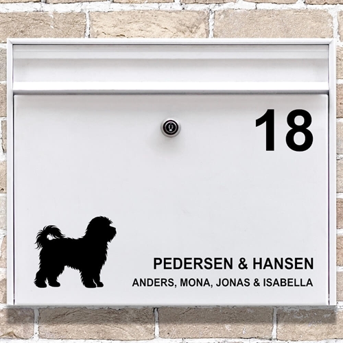 Briefkastenaufkleber Bichon Havanais Silhouette