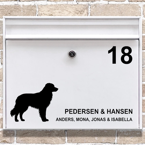 Briefkastenaufkleber Border Collie Silhouette